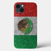 Mexicaanse vlag Glitter Trendy Stylish Case-Mate iPhone Case (Achterkant)