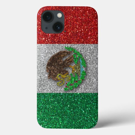 Mexicaanse vlag Glitter Trendy Stylish Case-Mate iPhone Case (Achterkant)
