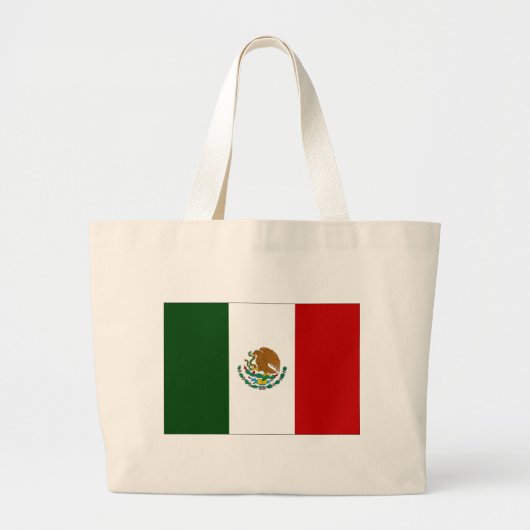 Mexicaanse vlag grote tote bag (Voorkant)