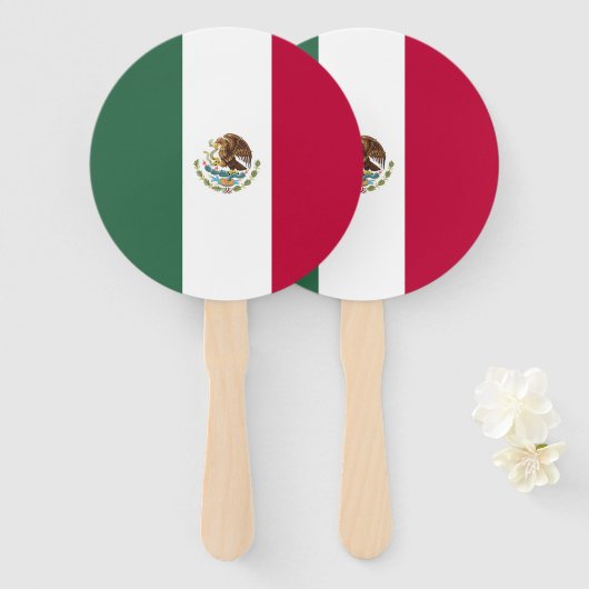 Mexicaanse vlag handwaaier (Voorkant en achterkant)