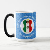 Mexicaanse vlag Hanukkah Angel Jaar Naam Magische  Mok (Links)