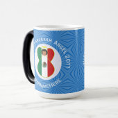 Mexicaanse vlag Hanukkah Angel Jaar Naam Magische  Mok (Voorkant links)