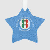 Mexicaanse vlag Hanukkah Angel Jaar Naam Star Ornament (voorkant)