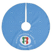 Mexicaanse vlag Hanukkah Angel - jaarnaam borgeffe Kerstboom Rok (Voorkant)