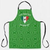 Mexicaanse Vlag Hart Groene Achtergrond Persoonlij Schort (Voorkant)