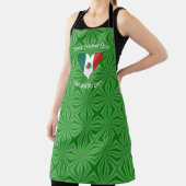 Mexicaanse Vlag Hart Groene Achtergrond Persoonlij Schort (Insitu)