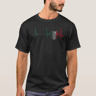 Mexicaanse Vlag Hart Mexico Hartslag Ekg Pols T-shirt
