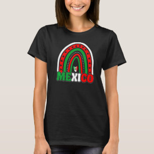 Mexicaanse vlag Heart Rainbow Mexicaanse Pride T-shirt