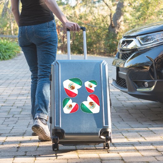 Mexicaanse vlag Heart-uitsnijding Sticker (Koffer Insitu)