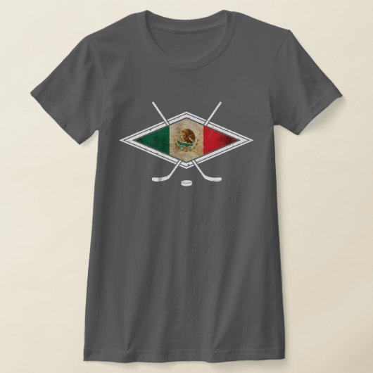 Mexicaanse vlag hockey Logo, met achterkant print T-shirt (Laagn)