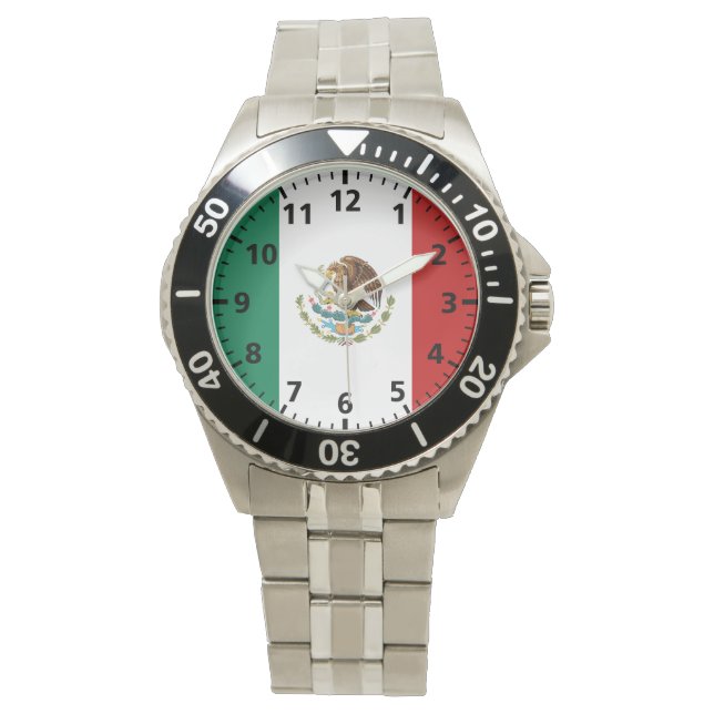 Mexicaanse vlag horloge (Voorkant)