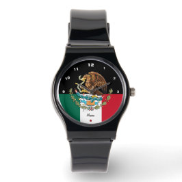 Mexicaanse vlag horloge, Embleem, Mexico / sport Horloge