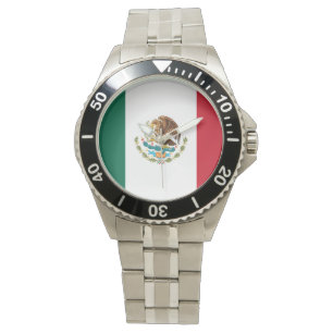 Mexicaanse vlag horloge (roestvrij)