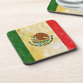 Mexicaanse vlag in Grunge Bier Onderzetter (Linkerzijde)