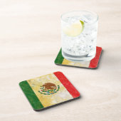 Mexicaanse vlag in Grunge Bier Onderzetter (Rechterzijde)