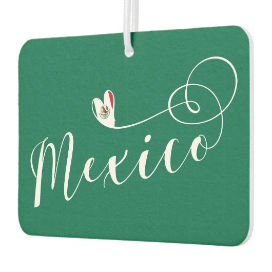Mexicaanse vlag in het hart, ik hou van Mexico Luchtverfrisser (Links)