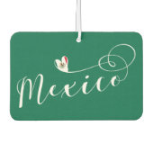 Mexicaanse vlag in het hart, ik hou van Mexico Luchtverfrisser (Voorkant)