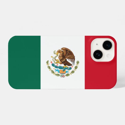 Mexicaanse vlag iPhone hoesje (Achterkant horizontaal)