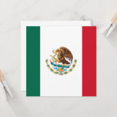 Mexicaanse vlag kaart (Voorkant / Achterkant in situ)
