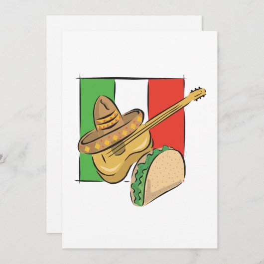 Mexicaanse vlag kaart (Voorkant / Achterkant)