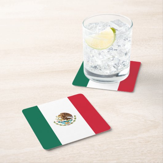 Mexicaanse vlag kartonnen onderzetters (Insitu)