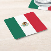 Mexicaanse vlag kartonnen onderzetters (Schuin)
