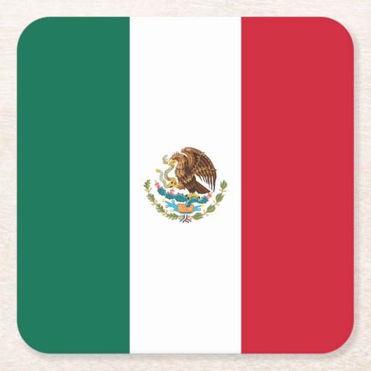 Mexicaanse vlag kartonnen onderzetters (Voorkant)