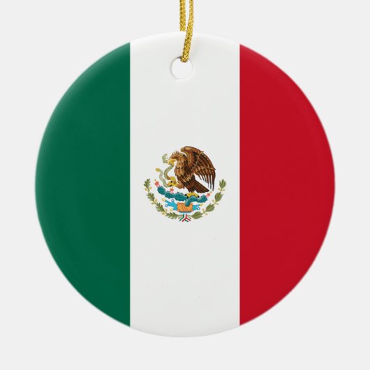 Mexicaanse vlag keramisch ornament (Voorkant)