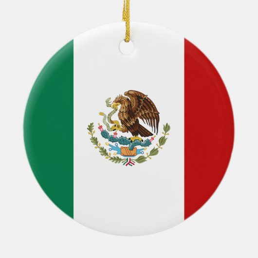 Mexicaanse vlag keramisch ornament (Achterkant)