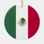 Mexicaanse vlag keramisch ornament (Voorkant)
