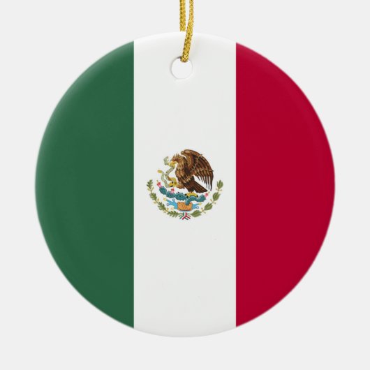 Mexicaanse vlag keramisch ornament (Voorkant)