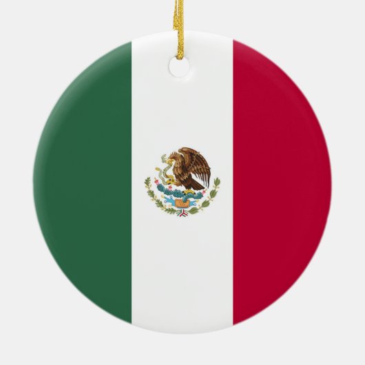 Mexicaanse vlag keramisch ornament (Achterkant)