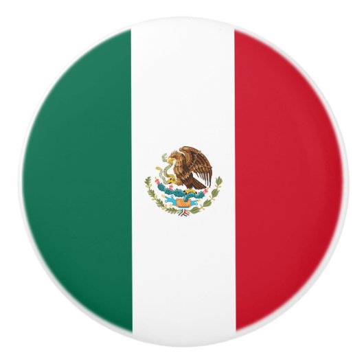 Mexicaanse vlag keramische knop (Voorkant)