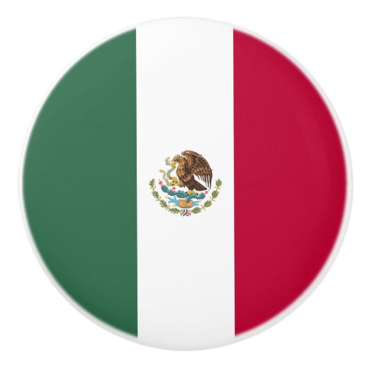 Mexicaanse vlag keramische knop (Voorkant)