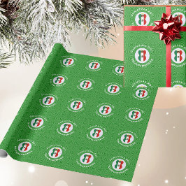 Mexicaanse vlag kerst engel gepersonaliseerd cadeaupapier