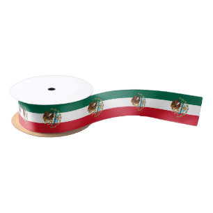 Mexicaanse vlag kleuren lint, Mexico patriot / spo Satijnen Lint