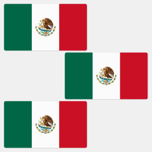 Mexicaanse vlag labels