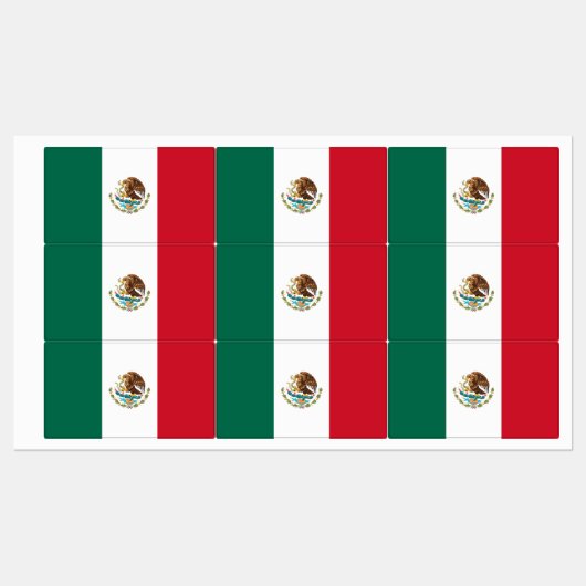 Mexicaanse vlag labels (Vel)