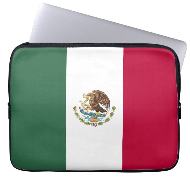 Mexicaanse vlag laptop sleeve (Voorkant)
