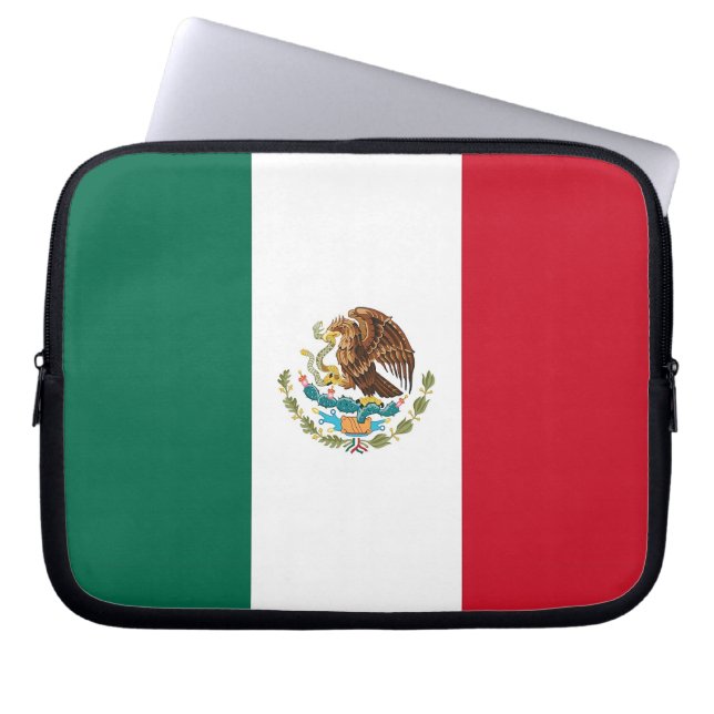 Mexicaanse vlag laptop sleeve (Voorkant)