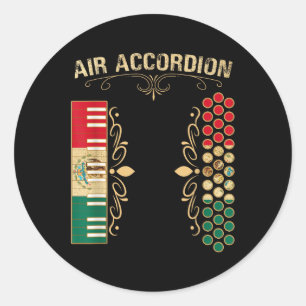 Mexicaanse vlag  lucht accordeon Shirt voor het La Ronde Sticker
