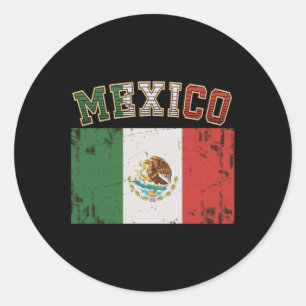 Mexicaanse Vlag Mannen Vrouwen Tiener Kinder Cool Ronde Sticker