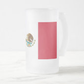 Mexicaanse vlag matglas bierpul (Voorkant rechts)