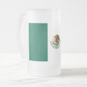 Mexicaanse vlag matglas bierpul (Voorkant links)