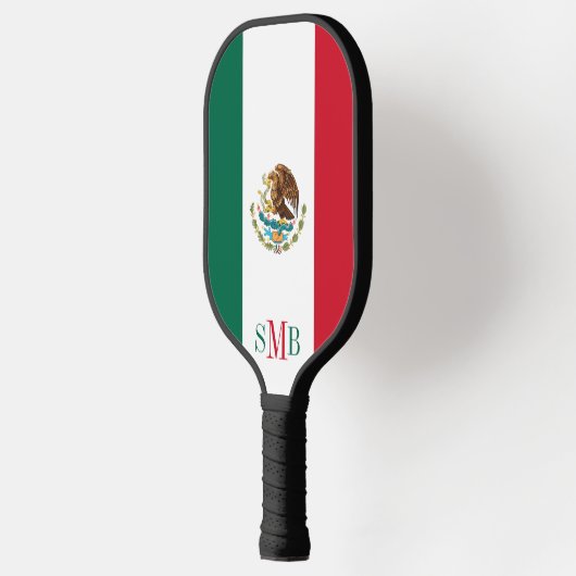 Mexicaanse vlag met gepersonaliseerd monogram pickleball paddle (Links)