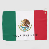 Mexicaanse vlag met golfcadeau op maat van Mexico Golfhanddoek (Horizontaal)