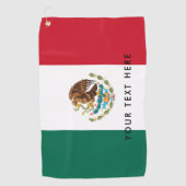 Mexicaanse vlag met golfcadeau op maat van Mexico Golfhanddoek (Voorkant)