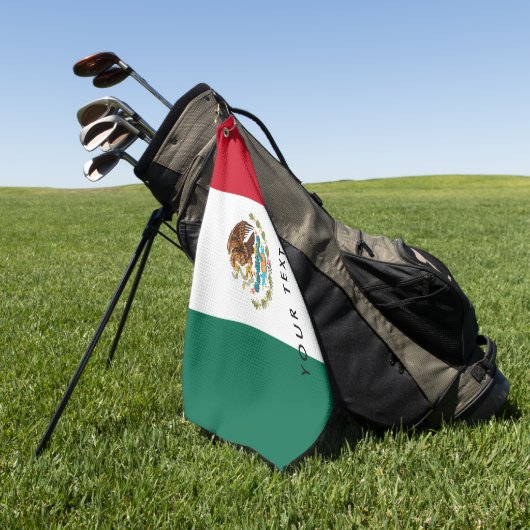 Mexicaanse vlag met golfcadeau op maat van Mexico Golfhanddoek (Groen)