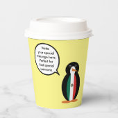 Mexicaanse vlag met mevrouw Penguin Papieren Bekers (Voorkant)