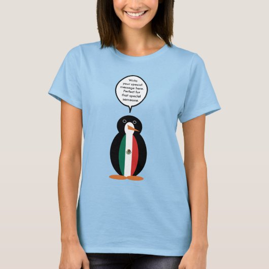 Mexicaanse vlag met mevrouw Penguin Women's T-shirt (Voorkant)